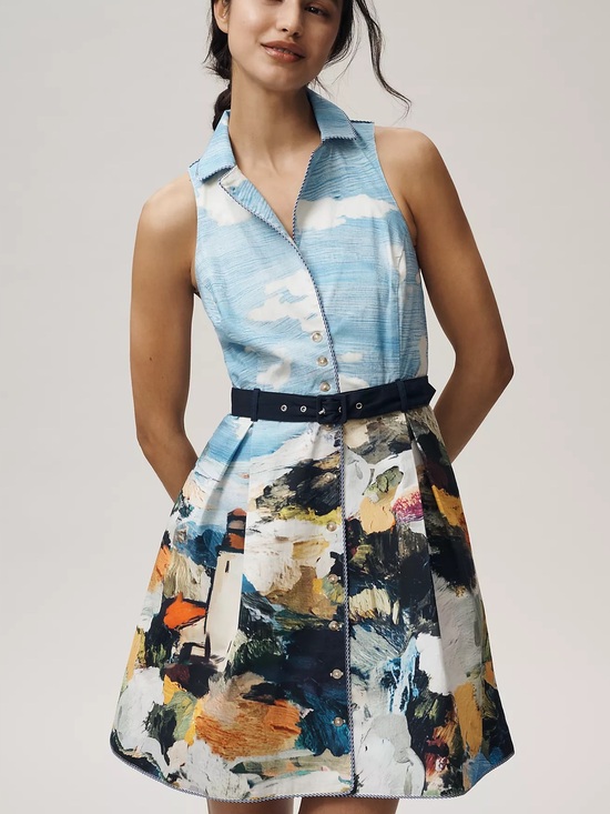 Maeve Dresses & Skirts - NWT ANTHROPOLOGIE Maeve Collared Fit & Flare Mini Dress